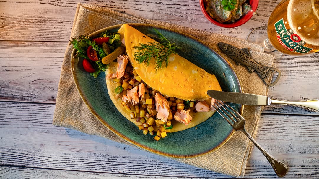Fischerfrühstück mit Meerforelle